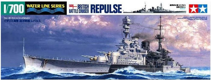 TAMIYA 31617 Fahrzeug 1:700 Brit.Repulse Schlachtkreuzer WL, Modellbau, Plastik Bausatz, Basteln, Ho