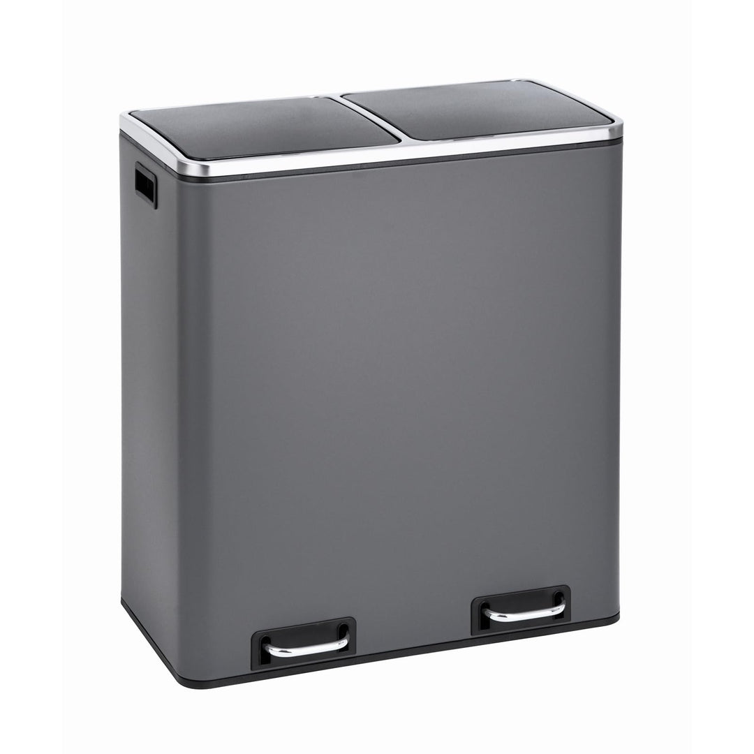 SVITA TM2X30 Treteimer 60 Liter Abfalleimer Mülleimer Design Mülltrennung Papierkorb Küchen-Ordnung
