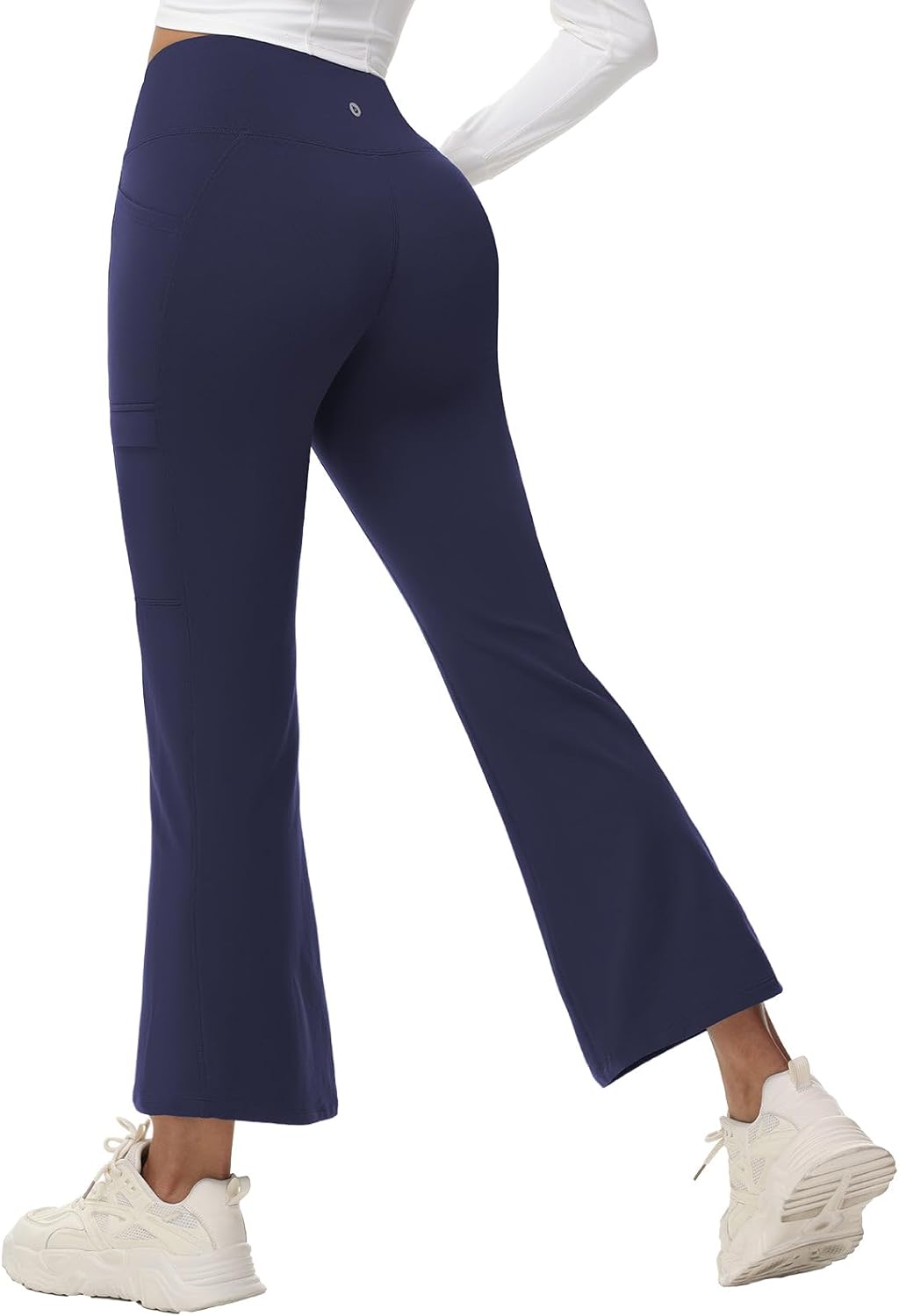 baleaf Thermo Hose Damen Thermo Leggings mit Taschen Wanderhose Wasserabweisend Bootcut Leggings Sch