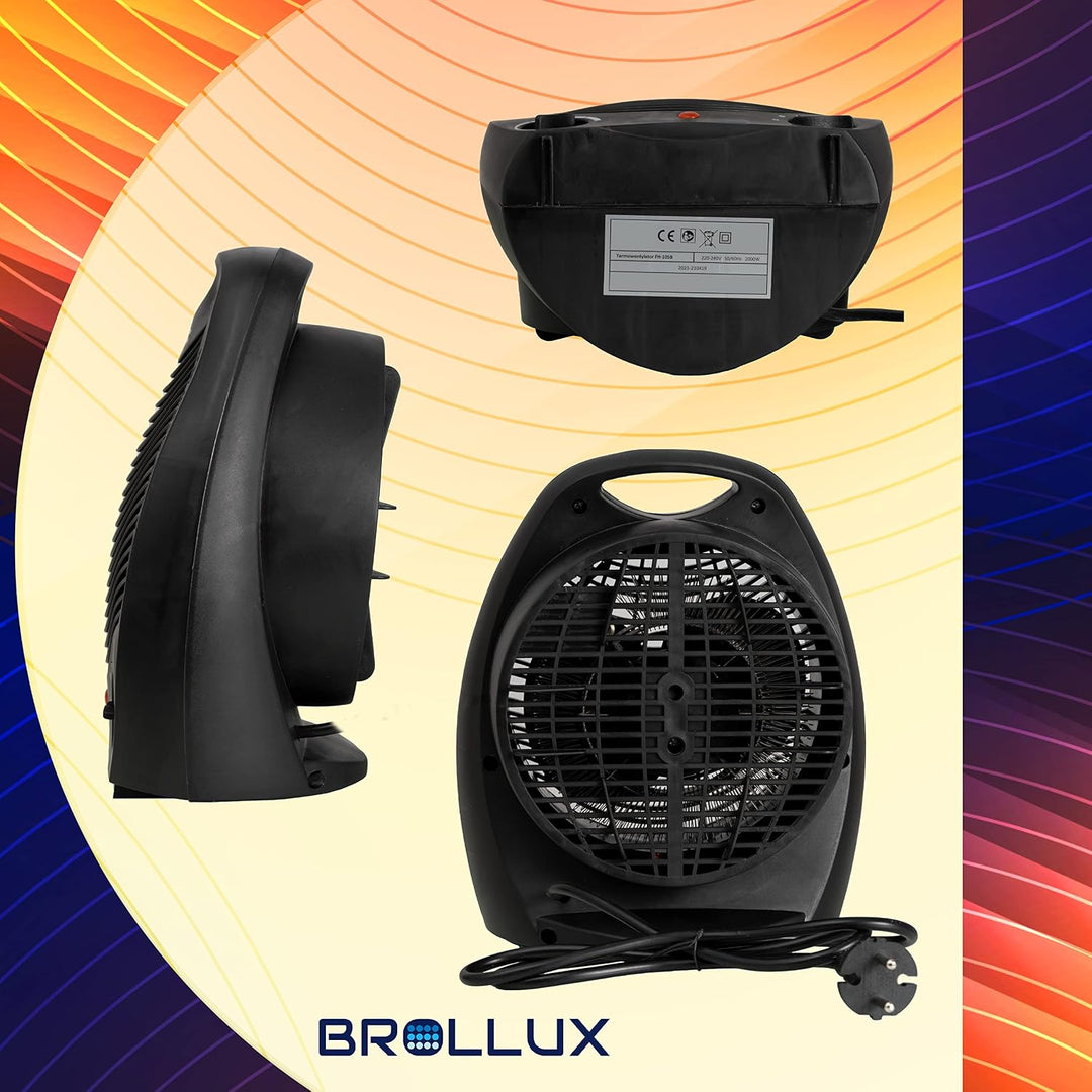 Elektroheizung 2000W mobiles Heizgerät FH1B Thermoventilator Heizlüfter Spiralheizkörper Heizspirale