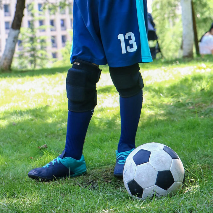 ONTYZZ Kinder Knieschützer Jungen Mädchen Einstellbar Weich Knieschoner mit Verdickten SBR Pad Guard