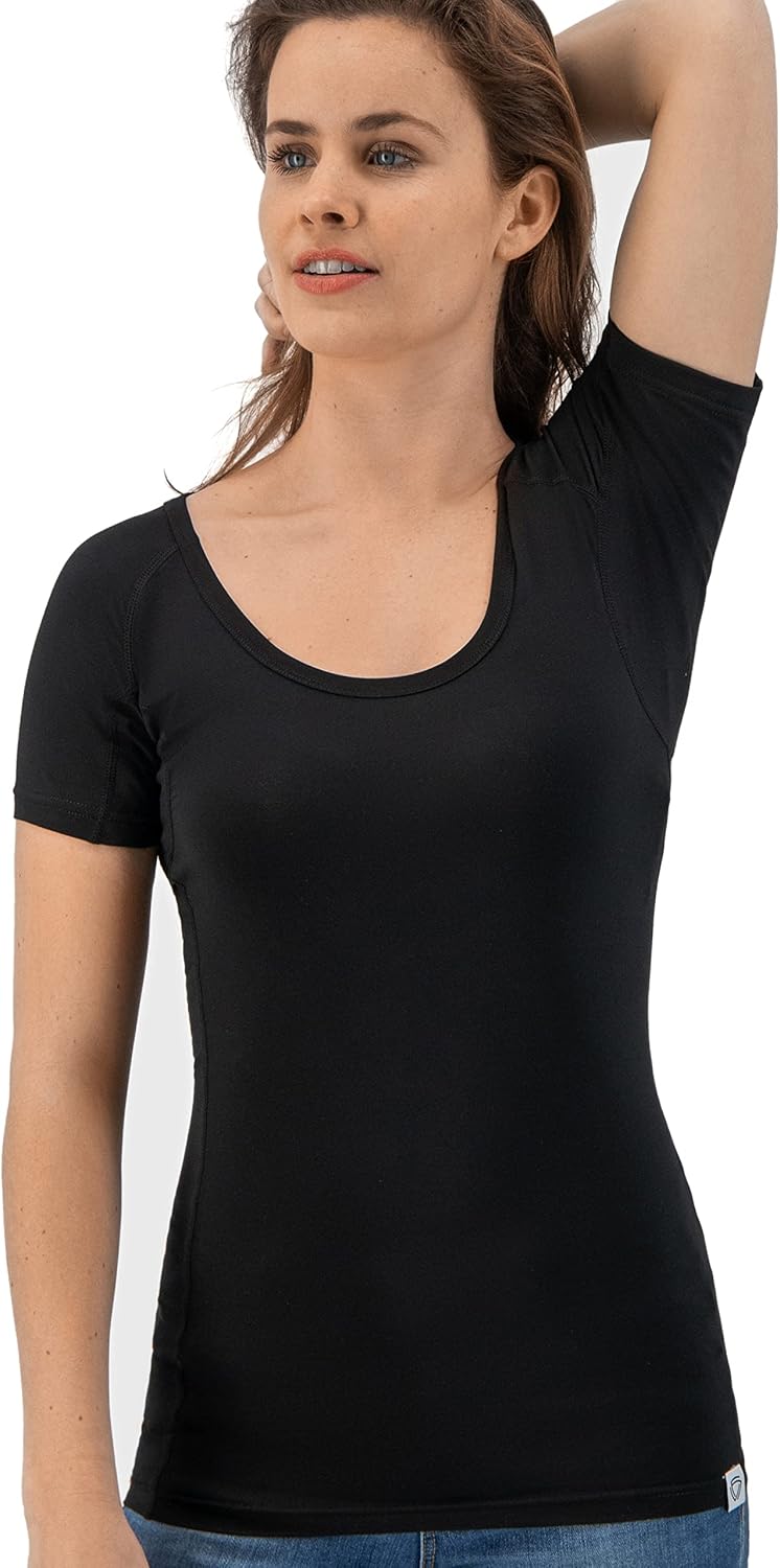Fibershirts® Anti Schweiss Shirt - T-Shirt gegen Schweissflecken - Anti Schweiss Unterhemd - Mit Arm