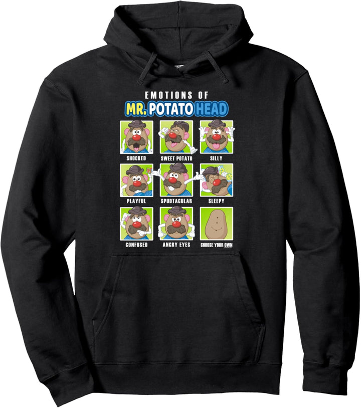Mr. Potato Head Emotions Color Retro Box Up Faces Pullover Hoodie