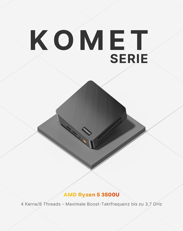 C4 Ryzen 5 3550H Mini PC, bis zu 3.7GHz, Light Gaming PC, 16GB DDR4 512GB M.2 SSD, Triple 4K 60Hz Di