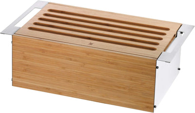 WMF Gourmet Brotkasten 43 x 25 x 15 cm, Bambus, Brotdose, Brotbox mit abnehmbarem Schneidbrett,
