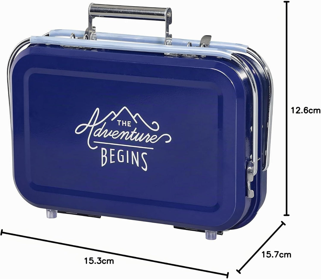 Gentlemen's Hardware GEN253 Tragbarer Grill, blau, 32 x 31,5 x 40 cm