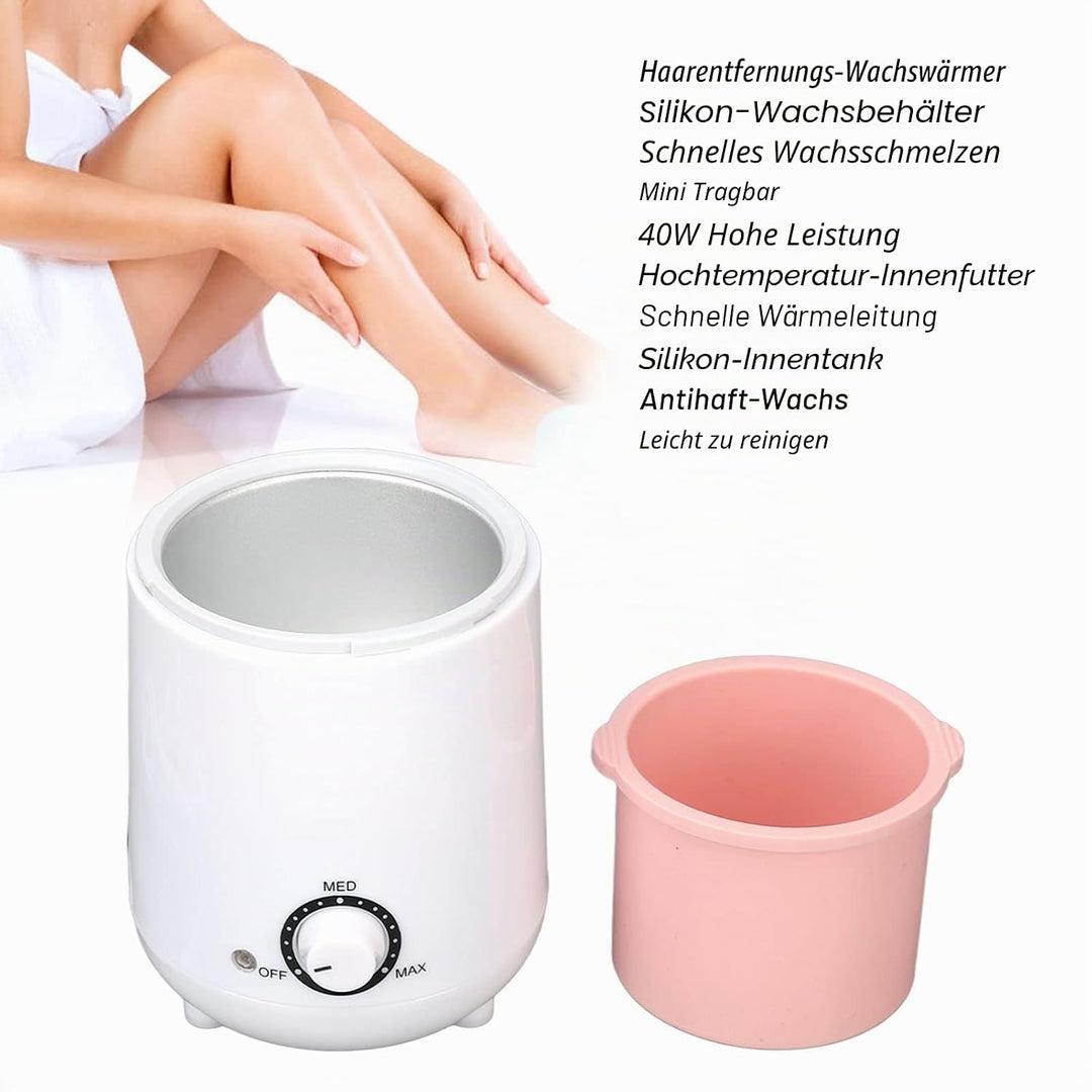 Mini Wachserhitzer, 250ml Silikon-Innentank für Leichte Reinigung, Tragbare und Kompakte Wachsmaschi
