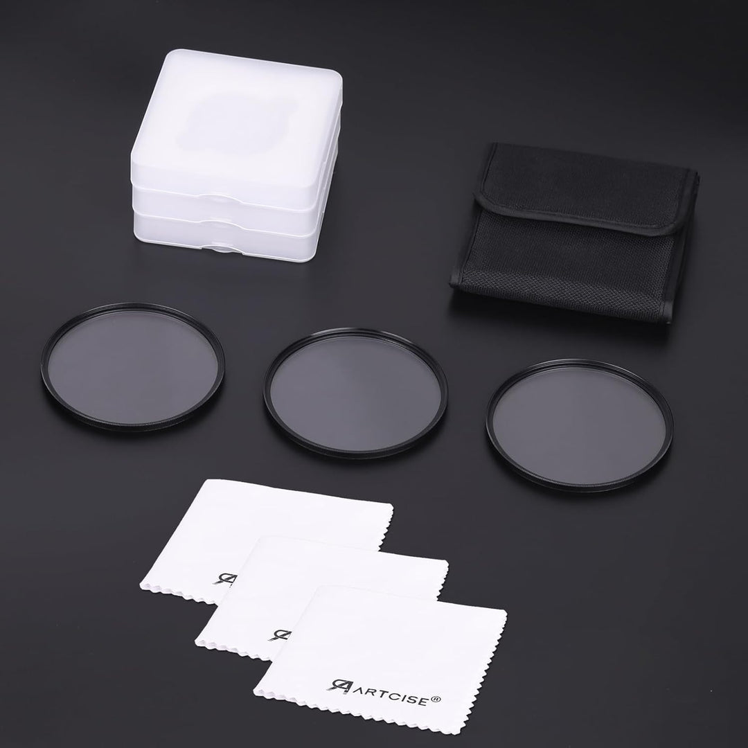 ARTCISE 62 mm Sternfilter-Set, 4 Punkte, 6 Punkte, 8 Punkte, Kreuzstern-Spezialeffekte, optische Gla