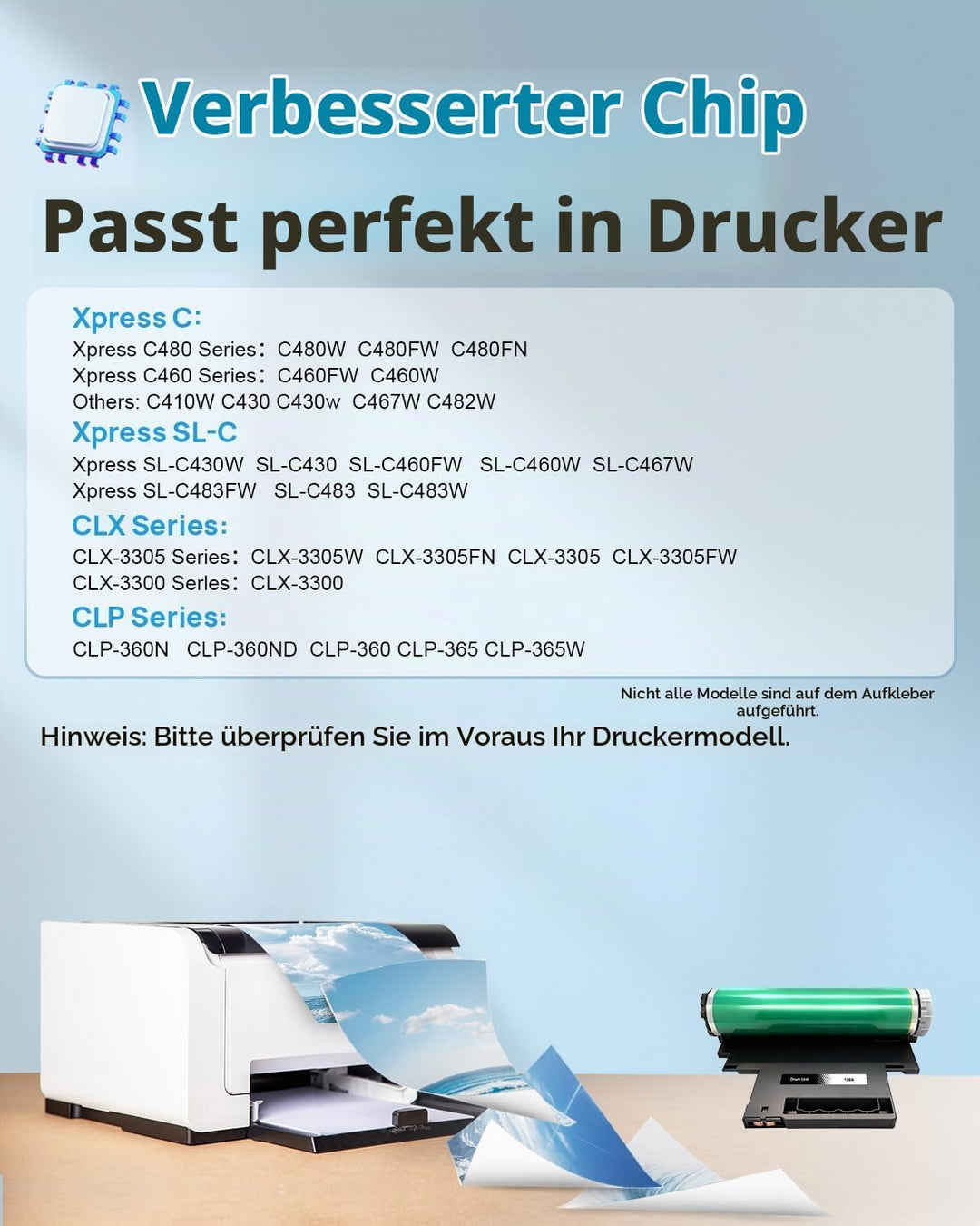 Yowell CLT-R404 CLT-R406 Bildtrommel Kompatibel für Samsung CLT-R404 CLT-R406 für Samsung C480W C480