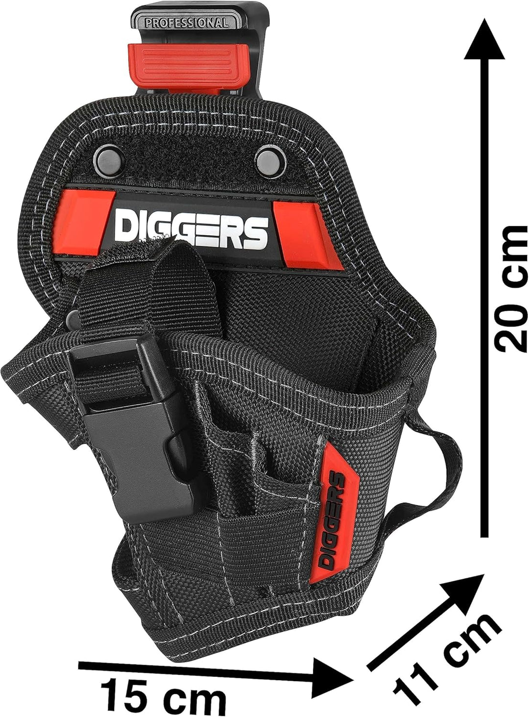 Diggers Tools - Akkuschrauber Holster Werkzeugtasche - [ Grösse S ] Flexibel Kombinierbare Werkzeugt