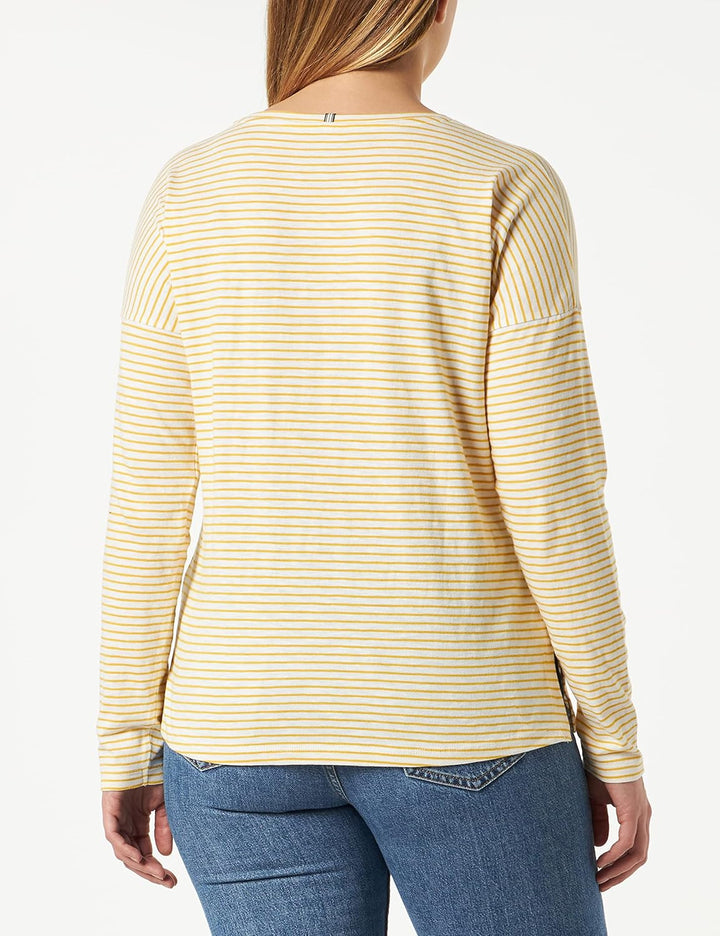 camel active Damen Pullover XS Ginger/Off White, XS Ginger/Off White
