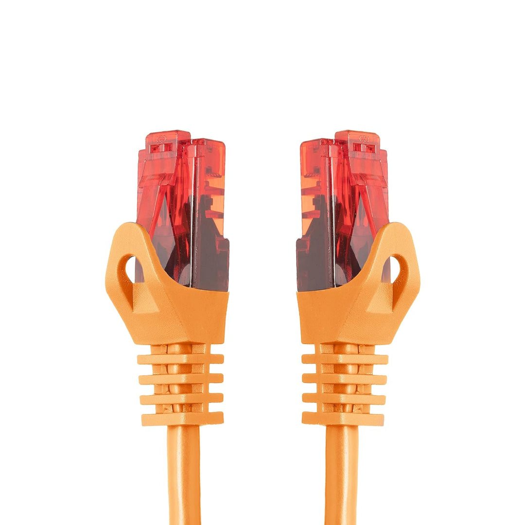 BIGtec - 10 Stück - 15m Gigabit Netzwerkkabel Patchkabel Ethernet LAN DSL Patch Kabel orange (2x RJ-