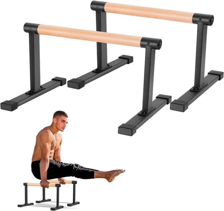 Parallettes, Calisthenics Griffe für Handstand, Push-Ups, Liegestützgriffe Holz für Fitness zuhause