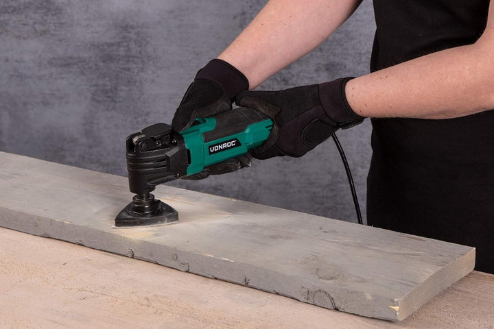 VONROC Multifunktionswerkzeug/Oszillationswerkzeug 300W – Schnellwechselsystem, variable Drehzahl –