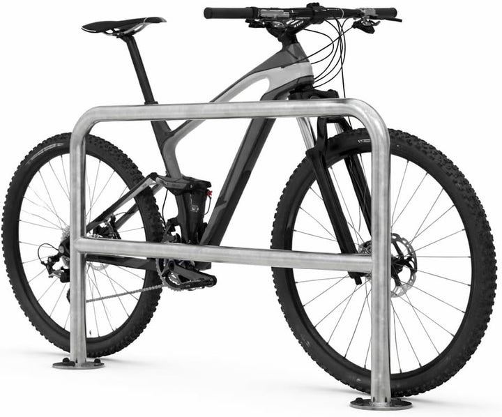 Anlehnbügel 9241 | 2000mm | mit Knierohr | Fahrradständer für 2 Fahrräder | Aufdübeln | Anlehnbügel
