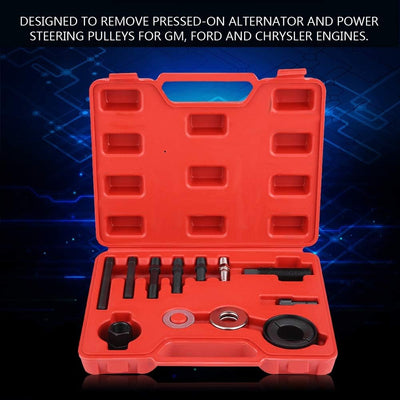 KIMISS 12pc Pulley Puller Remover Installer Set Servolenkungsgeneratoren Pulley Puller Installer Set