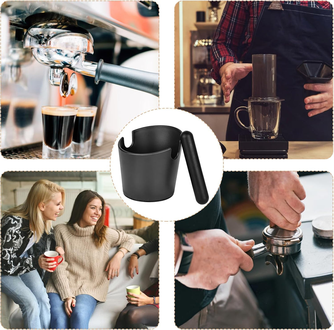 Abklopfbehälter für Siebträger, Kaffeesatz Zbschlagbehälter, Espresso Abklopfbehälter mit Abnehmbar