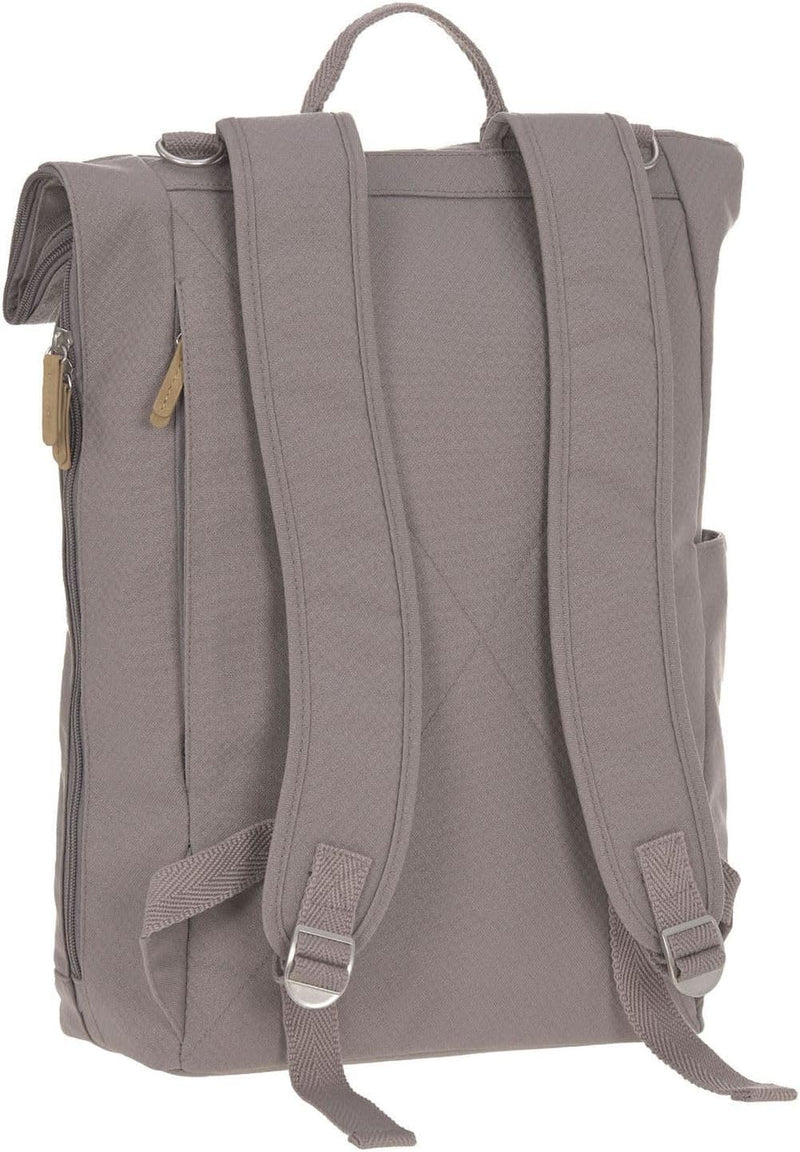 LÄSSIG Green Label Rolltop Backpack Rosewood Grey