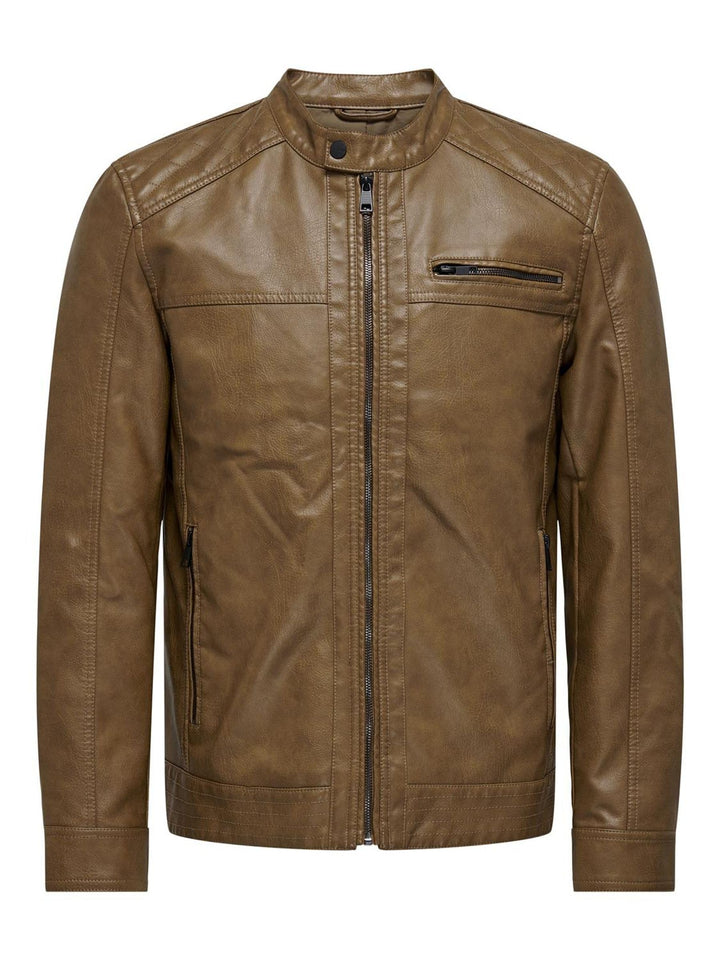 ONLY & SONS Male Kunstlederjacke onsAL Kunstlederjacke, S Monks Robe