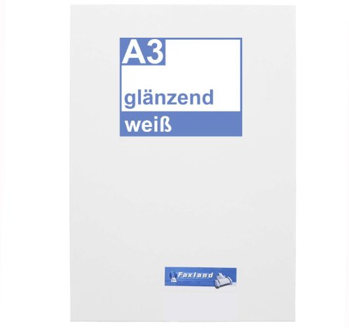 Klebefolie 10 x DIN A3 weiss glänzend - Druckerfolie, klebend, zum bedrucken, Wetterfest, Wasserfest