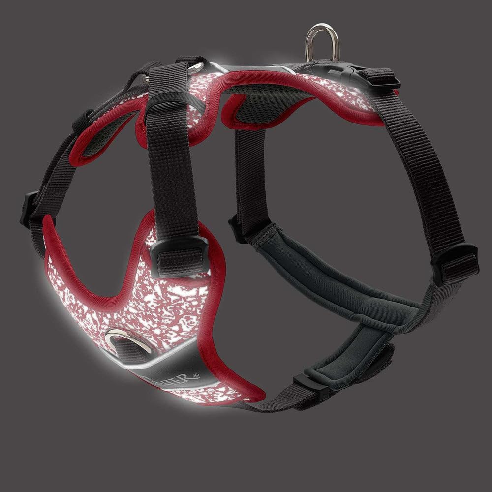 HUNTER Geschirr Divo Reflect 72-100/L rot/grau L, rot/grau L