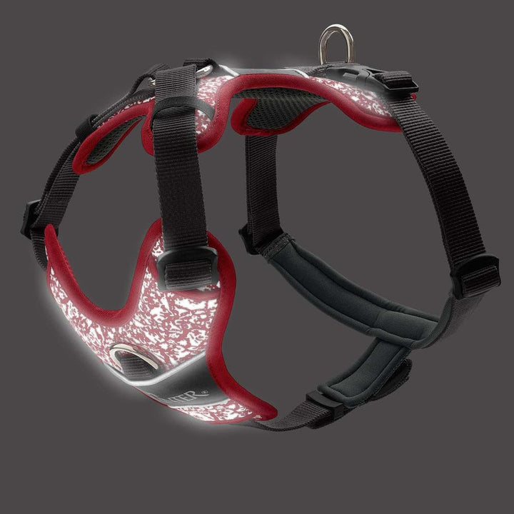 HUNTER Geschirr Divo Reflect 72-100/L rot/grau L, rot/grau L
