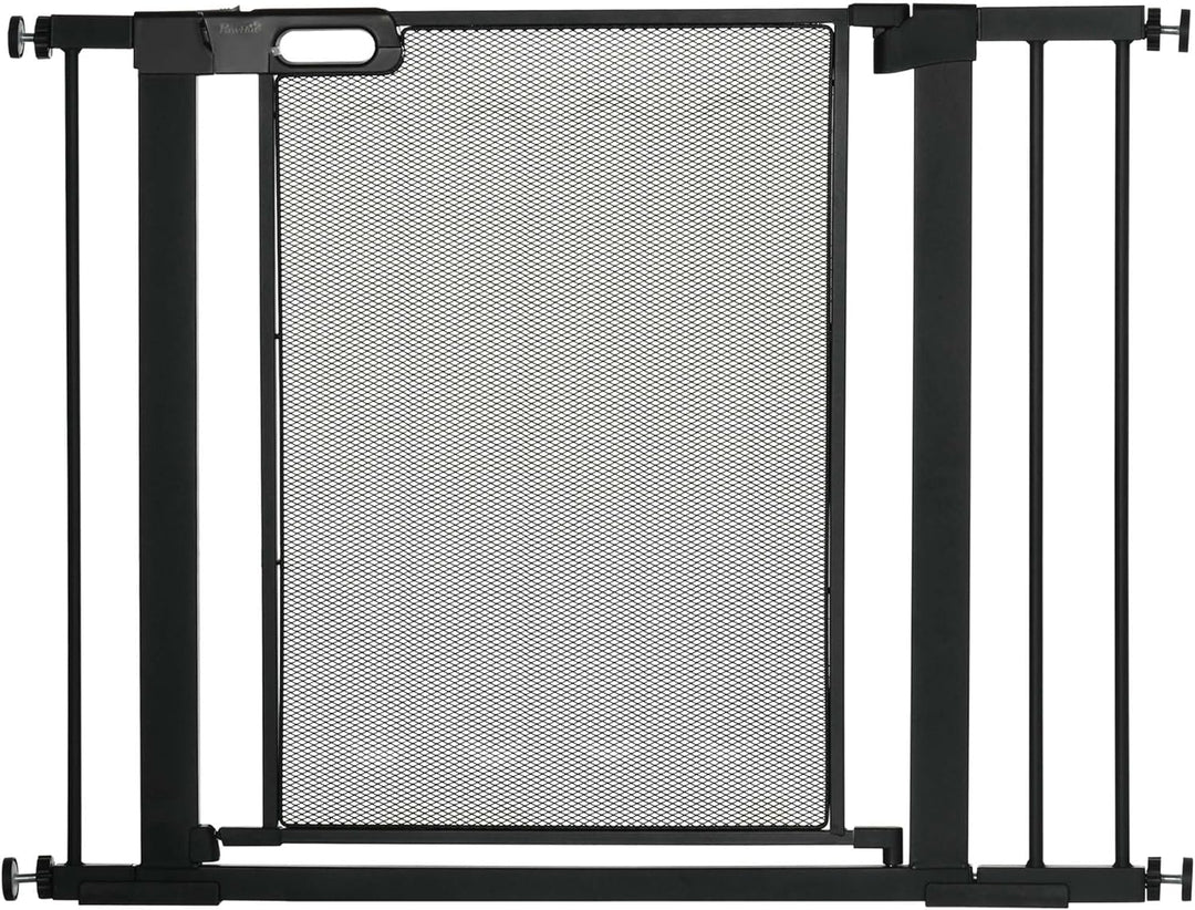 PawHut Hunde Türschutzgitter, Treppengitter, Hundegitter ohne Bohren, 75-103 cm Breite Absperrgitter