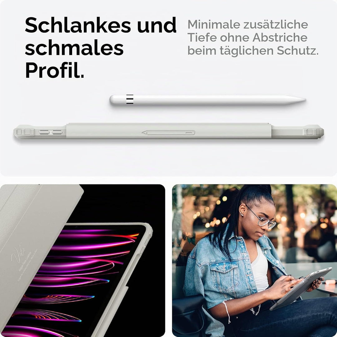 Spigen AirSkin Pro Kompatibel mit iPad Pro 12.9 Zoll 6. Generation (2022) / 5. Generation (2021) Hül