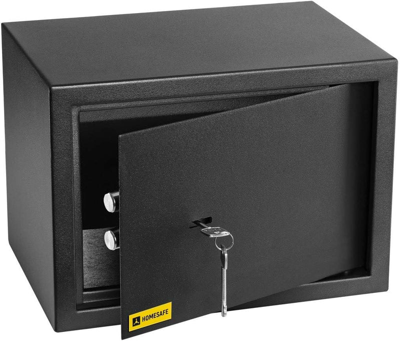 Homesafe HV25K Tresor Möbeltresor Safe mit Schlüssel-Schloss, Geldschrank Wandsafe Boden-Wandtresor,