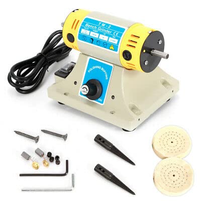 220V/200W Doppelkopf Schleifbock Poliermaschinen 800-10000 U / min Hocheffektive Mini-Drehmaschine P