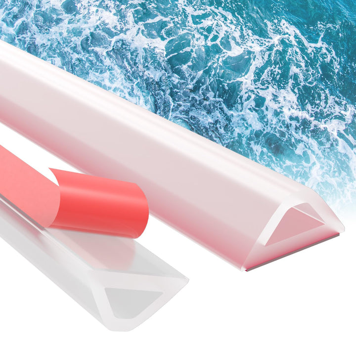 100cm Schwallschutzleiste Dusche Selbstklebend Transparent - Silikon Wasserstopper Dusche Boden, Nas