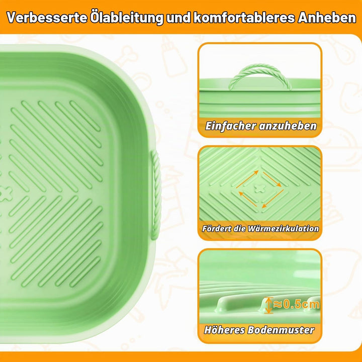 Silikonform für Heissluftfritteuse Zubehör | Air Fryer Liners Wiederverwendbar anstelle Airfryer Bac