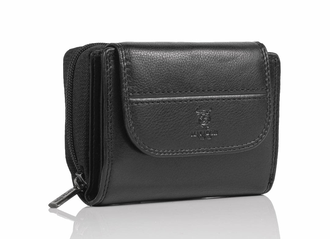 MATADOR® Echt Leder Geldbörse Damen Portemonnaie für Frauen TüV geprüfter RFID & NFC Schutz Geldtasc