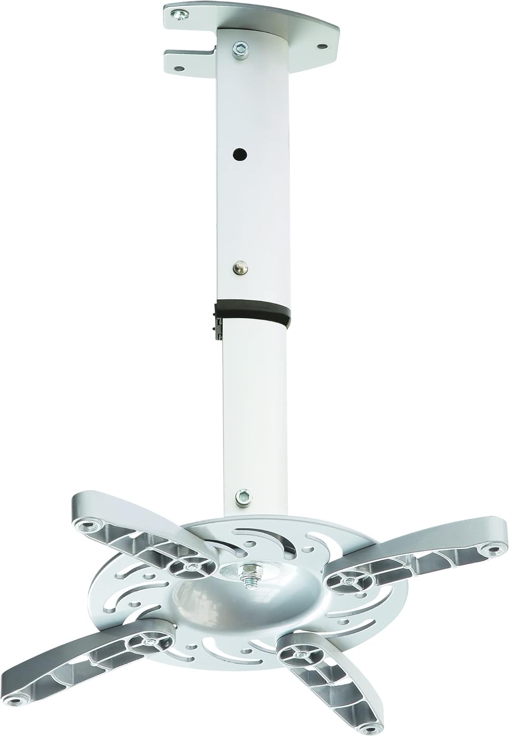 Techly ICA-PM-102S Universal Deckenhalterung für Beamer, ausziehbar, 30-37cm Silber, 30-37cm