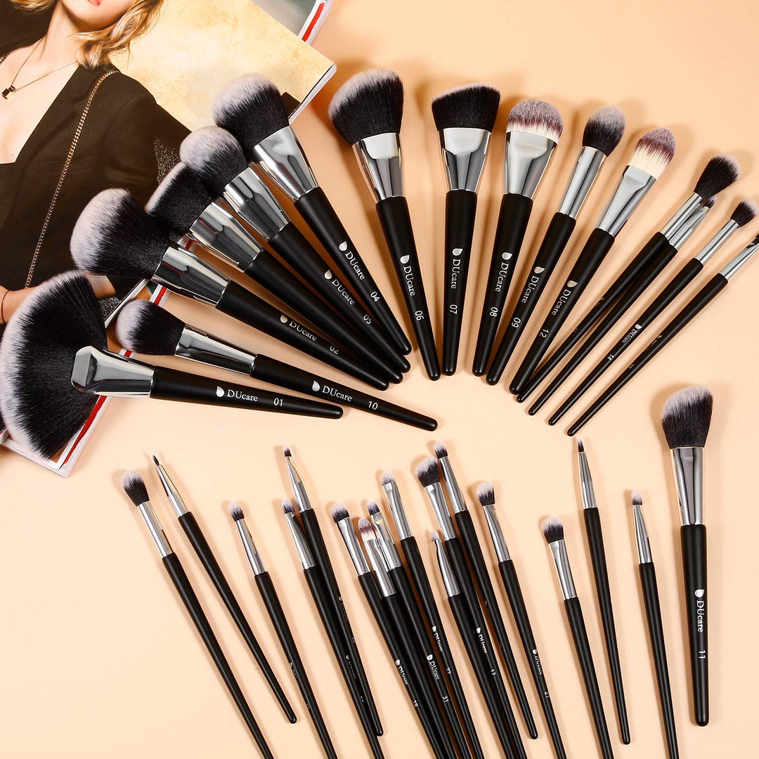 DUcare Professional Pinselset Makeup 32 Stücke Make up Pinsel Set Premium Synthetic Kabuki Foundatio