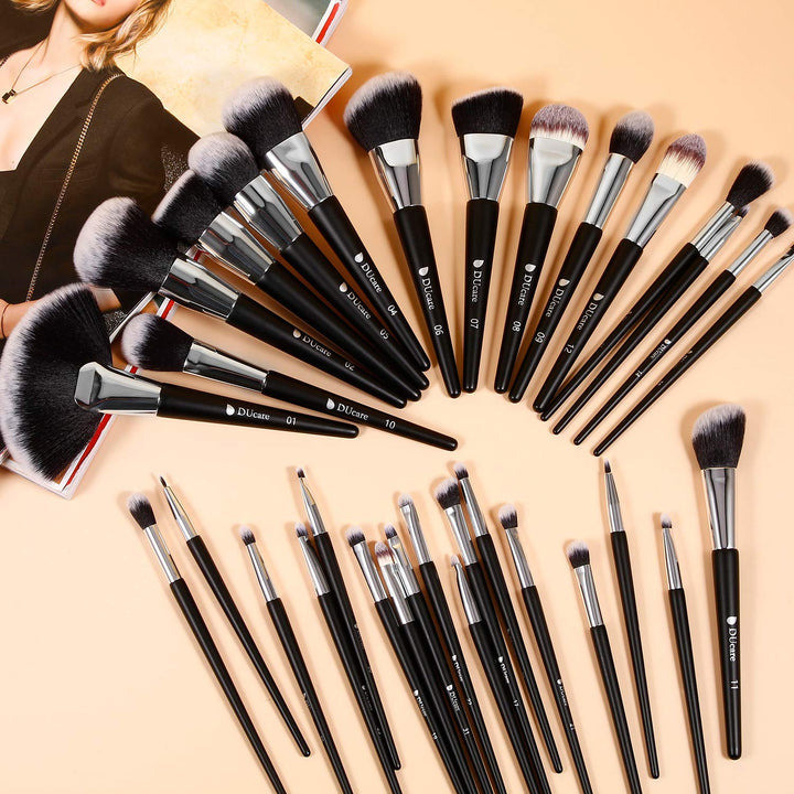 DUcare Professional Pinselset Makeup 32 Stücke Make up Pinsel Set Premium Synthetic Kabuki Foundatio