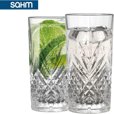 Sahm Gläser Set 6 teilig 365ml - Broadway Trinkgläser Set - Wassergläser Set - Tolle Longdrink Gläse