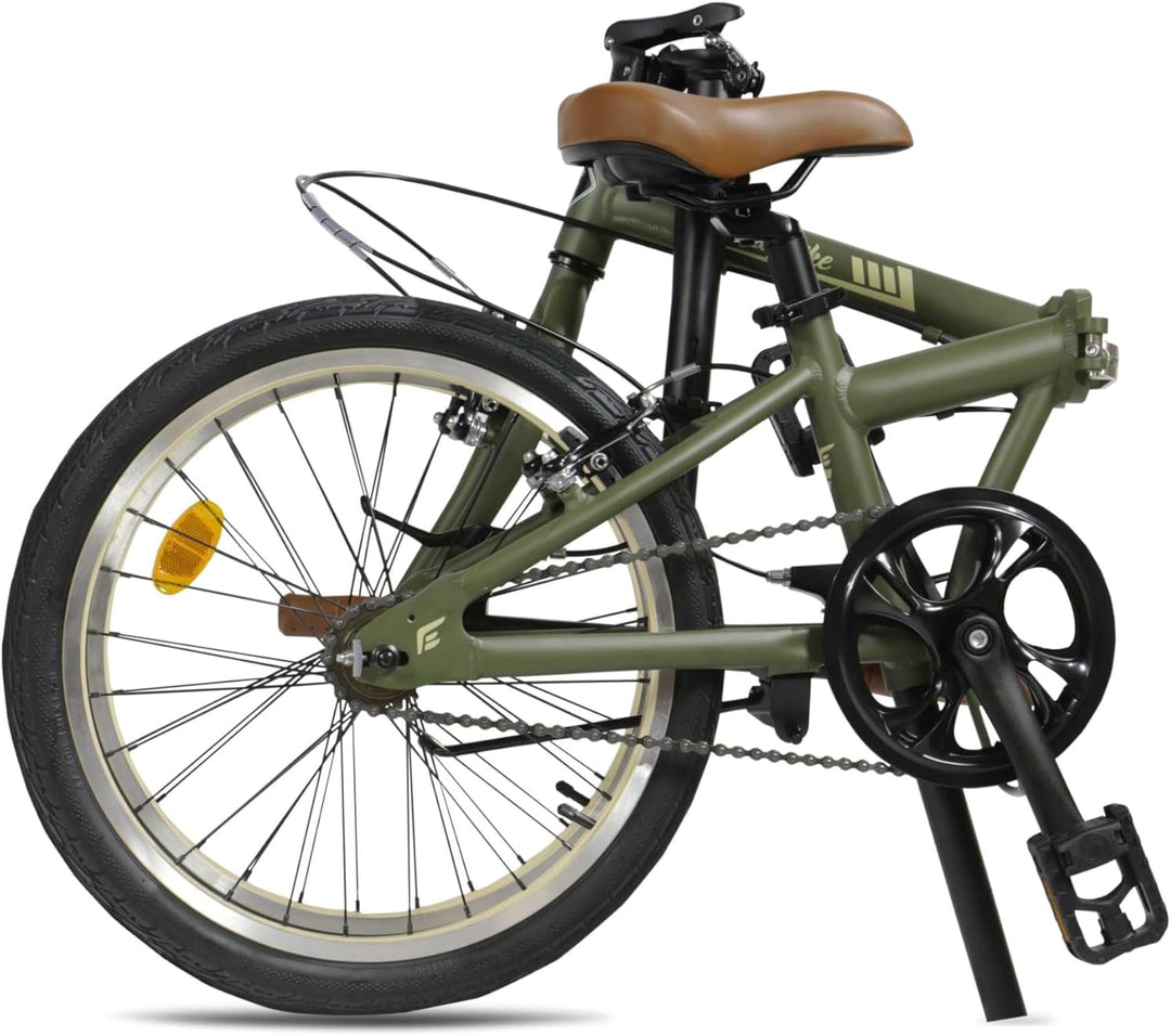 FabricBike Klappfahrrad, Alu-Rahmen, Single Speed, klapprad 20 Zoll, Folding, klapp Fahrrad, Klappra