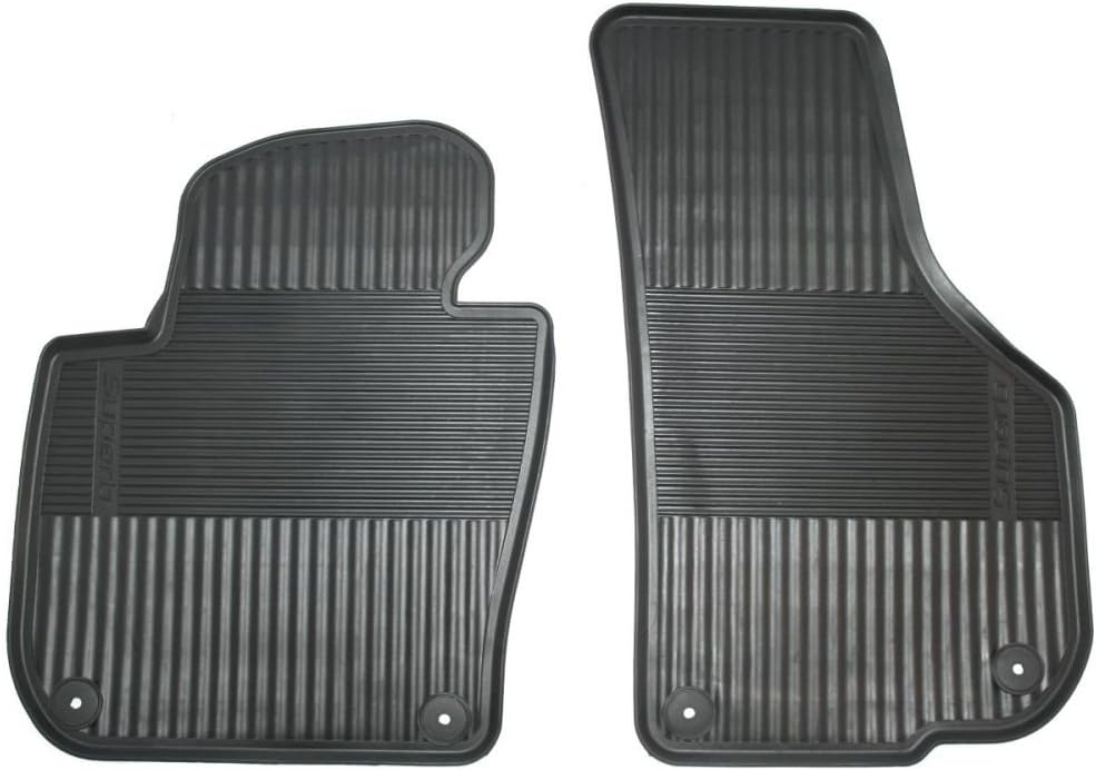 Skoda 3T1061551 Gummi Fussmatten 2X vorn Gummimatten Original Allwettermatten schwarz mit Schriftzug