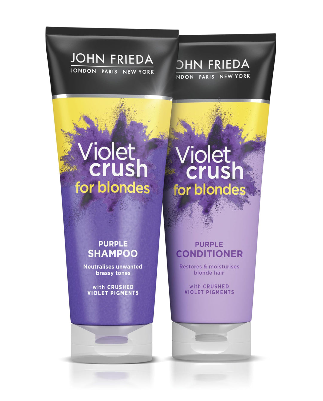 John Frieda Sheer Blonde Intensive Purple Violet Crush Color Correcting Shampoo und Purple Condition
