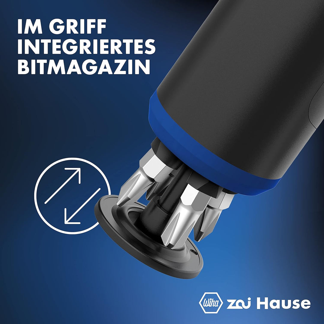 Wiha TCA10182 zai Hause 4V Akkuschrauber Set klein mit 4 Bits und USB C Ladekabel, Mini Akku-Schraub