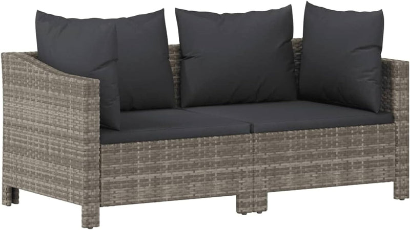 Tidyard Gartensofa 2 Sitzer, Balkonlounge Set Rattan, Modular Sofa Couch, Rattansofa, Gartenmöbel Si