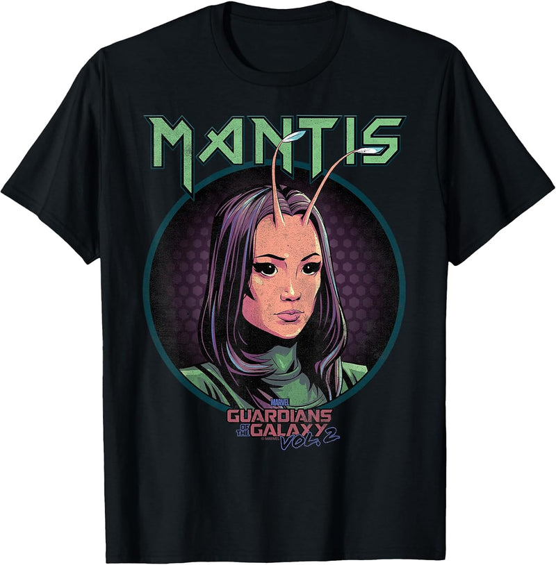 Womens Marvel Mantis Guardians of Galaxy 2 Circle Graphic T-Shirt Large Baby Blue