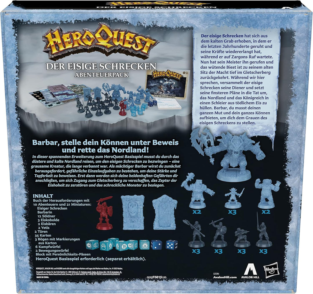 Avalon Hill HeroQuest Der eisige Schrecken Abenteuerpack, ab 14 Jahren, HeroQuest Basisspiel erforde