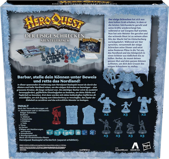 Avalon Hill HeroQuest Der eisige Schrecken Abenteuerpack, ab 14 Jahren, HeroQuest Basisspiel erforde
