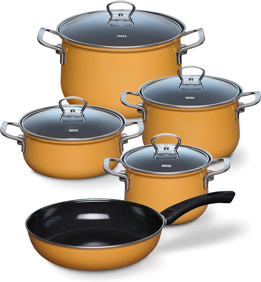 Riess, 0558-113, Emaileset 5-teilig, Nouvelle, ORANGE, LBH 48,5 x 28,5 x 39cm, Gewicht 9,98kg, Fleis