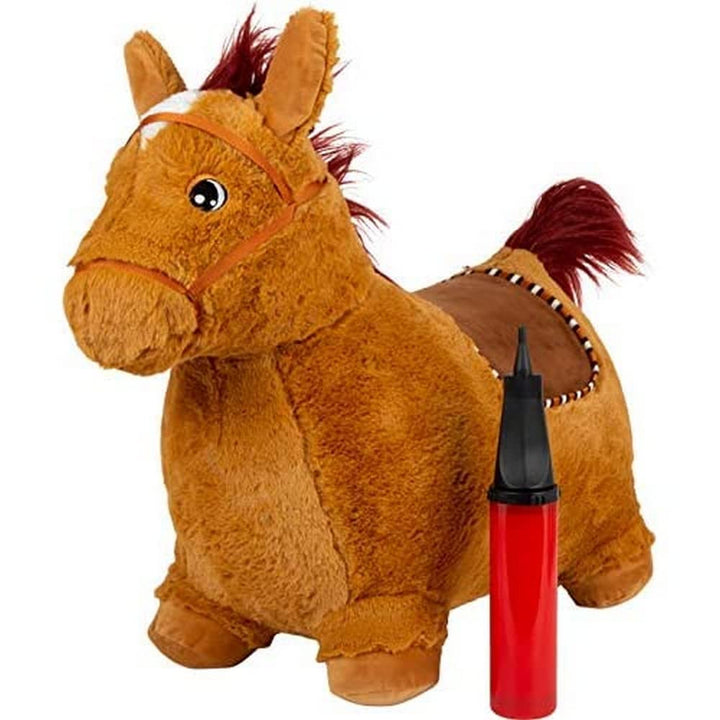 small foot Hüpfpferd Plüsch aus robustem Gummi und weichem Stoff, Springtier mit Sattel und Mähne, a