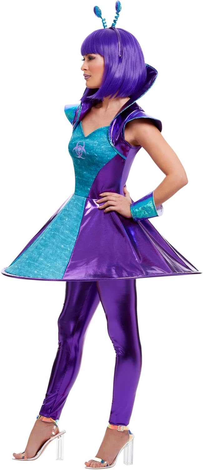 Alien Lady Costume, Multi-Coloured (S) S - UK Size 08-10 Mehrfarbig, S - UK Size 08-10 Mehrfarbig