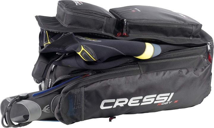 Cressi Trolley Bag Black/Yellow Moby 5 115 L Schwarz/Rot, Moby 5 115 L Schwarz/Rot