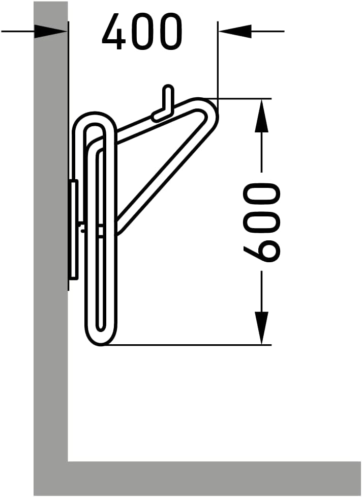 WSM Fahrradständer Hängeparker, Einstellwinkel 90 Grad gerade, 1 Einstellplatz